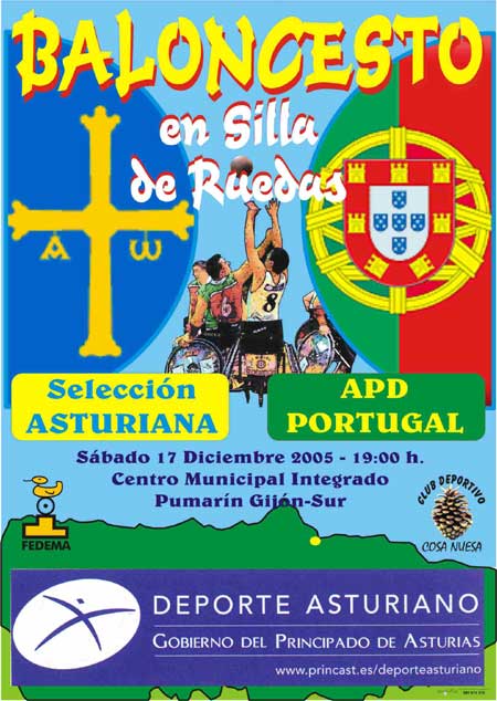 Cartel: Partido Selección Asturiana - APD Portugal
