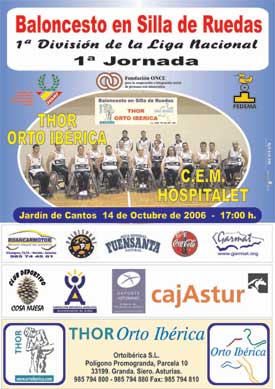 Cartel 1ª Jornada Liga Nacional de Baloncesto en silla de ruedas